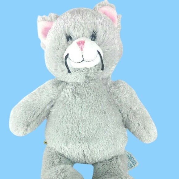 Build-A-Bear Workshop Gray Cat Plush Toy 16 in Soft Stuffed Animal Retired - Picture 1 of 6